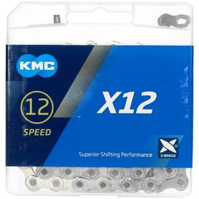 KMC x12 zilveren fietsketting 126 schakels