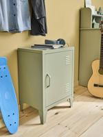 Nachttafel 1 metalen deur groen - thumbnail