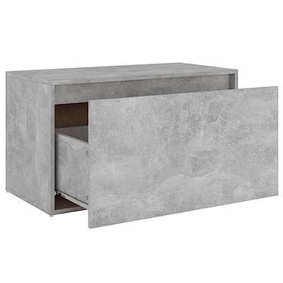 Halbank 80x40x45 cm spaanplaat betongrijs