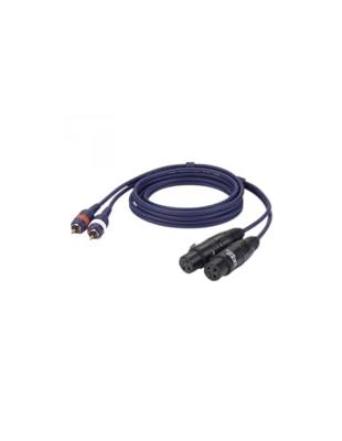 DAP FL25 verloopkabel 2x XLR female naar 2x RCA 3m