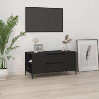 Tv-meubel 102x44,5x50 cm bewerkt hout zwart - thumbnail