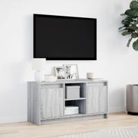 Tv-meubel met LED 100x34x50 cm bewerkt hout grijs sonoma eiken - thumbnail