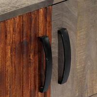 Wandtafel 120x35x75 cm massief ruw mangohout grijs - thumbnail