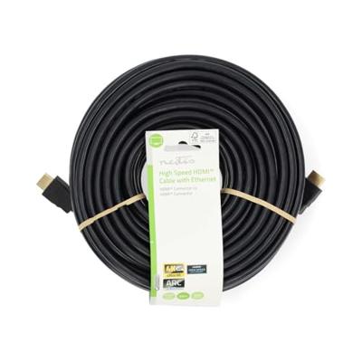 High Speed HDMI-Kabel met Ethernet | HDMI-HDMI | 4K@60Hz | ARC | 18 Gbps | 20.00m | Zwart High Speed HDMI-Kabel met Ethernet | HDMI-HDMI | 4K@60Hz | ARC | 18 Gbps | 20.00m | Zwart