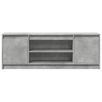 Tv-meubel met LED 139,5x34x50 cm bewerkt hout betongrijs - thumbnail