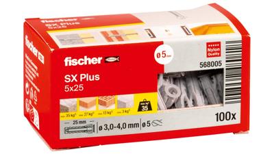 Fischer 568005 SX Plus Spreidplug 25 mm 5 mm 100 stuk(s) Fischer 568005 SX Plus Spreidplug 25 mm 5 mm 100 stuk(s)