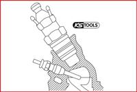 KS Tools 503.0812 Dubbele ring-steeksleutel voor gloeibougies 8x12mm, haaks - thumbnail