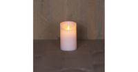 LED Rustiek stompkaars wit 7,5x12,5cm - thumbnail