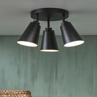 its about RoMi Plafondlamp 'Bremen' 3-lamps, kleur Zwart - thumbnail