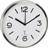 TFA Dostmann 60.3535.02 Wandklok Zendergestuurd 25.3 cm x 42 mm Aluminium (geborsteld) - thumbnail