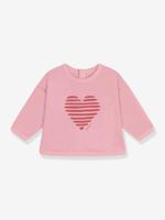 PETIT BATEAU katoenen baby sweat rozen - thumbnail