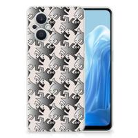 OPPO Reno8 Lite TPU Hoesje Salamander Grey - thumbnail