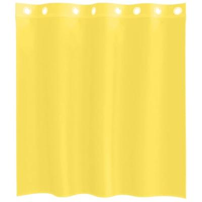 Gordijnen voile met doorvoertules 2 st geel