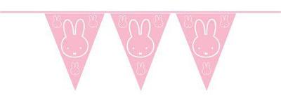 Haza Witbaard Vlaggenlijn nijntje roze, 10mtr. Haza Witbaard Vlaggenlijn nijntje roze, 10mtr.