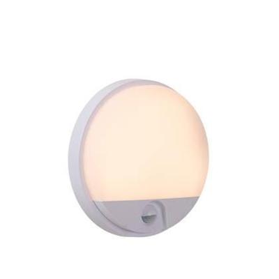 Lucide HUPS IR - Wandlamp Binnen/Buiten - Ø 21 cm - LED - 1x10W 3000K - IP54 - Bewegingssensor - Wit