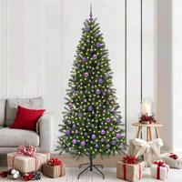 VidaXL Kunstkerstboom met 300 led met standaard groen 210 cm pe en pvc - thumbnail