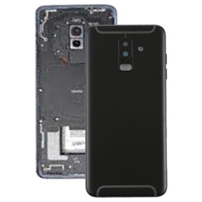 Achterste schutblad met Zijtoetsen & cameralens voor Galaxy A6 PLUS (2018) / A605(Black)