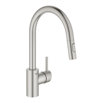 GROHE Concetto Keukenkraan - uittrekbare uitloop - 2 straalsoorten - supersteel geborsteld 31483dc2 - thumbnail