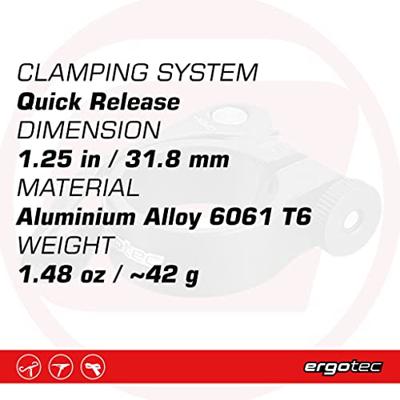 Ergotec Zadelpenklem scq-0100 ø31,8 aluminium met