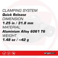 Ergotec Zadelpenklem scq-0100 ø31,8 aluminium met - thumbnail
