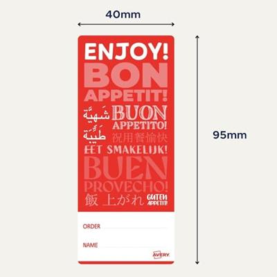 Etiket avery sluitzegel rood 40x95mm 250st Etiket avery sluitzegel rood 40x95mm 250st