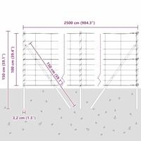 Weidehekwerk Zilver 25 x 1 m Gegalvaniseerd staal - thumbnail