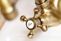 Keukenmengkraan Sapho Antea 2-knop Uitloop Recht 24 cm Brons - thumbnail