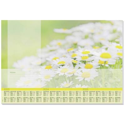Sigel SI-HO307 Designonderlegger Lovely Daisies,met Jaartal 2023/2024/2025. 4-talig 59.5x41cm, 80 Grams Papier, 30 Vel