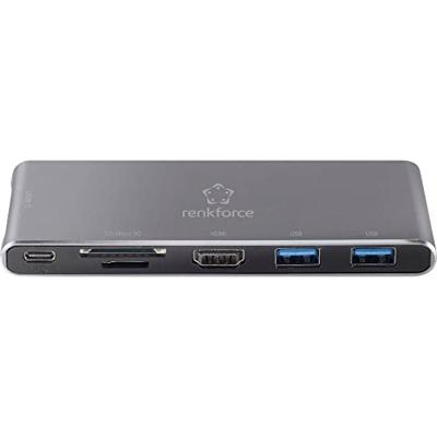 Renkforce RF-4599772 USB-C dockingstation Geschikt voor merk (dockingstation): Universeel M.2 SSD-slot, Geïntegreerde kaartlezer, USB-C Power Delivery - thumbnail