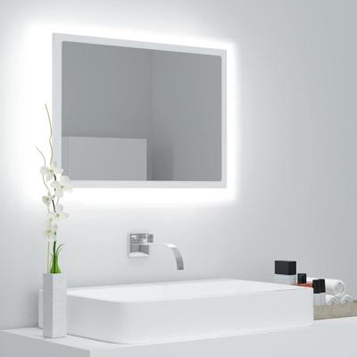 VidaXL Badkamerspiegel led 60x8,5x37 cm acryl wit