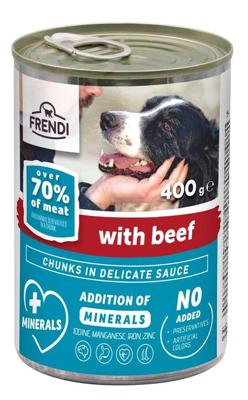 FRENDI with Beef chunks in delicate sauce - nat hondenvoer - 400g