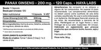 Panax Ginseng Haya Labs 120caps - thumbnail