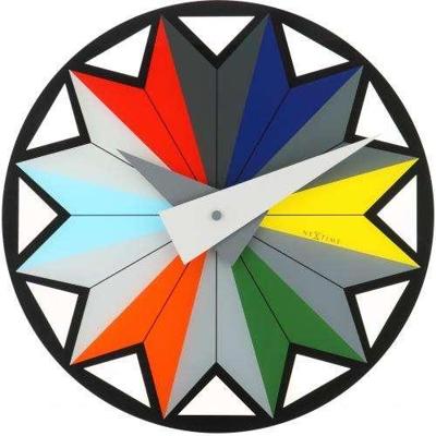 NeXtime klok 8163 circus, ø43 cm, wall, black/ multi-color