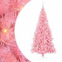 VidaXL Kerstboom met 300 led met standaard roze 180 cm pvc - thumbnail