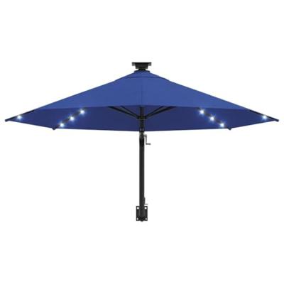 VidaXL Wandparasol met led&apos;s 300 cm blauw