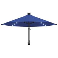 VidaXL Wandparasol met led&apos;s 300 cm blauw - thumbnail