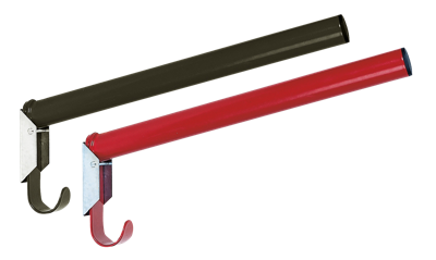 Zadelhouder 44cm rond metaal zwart