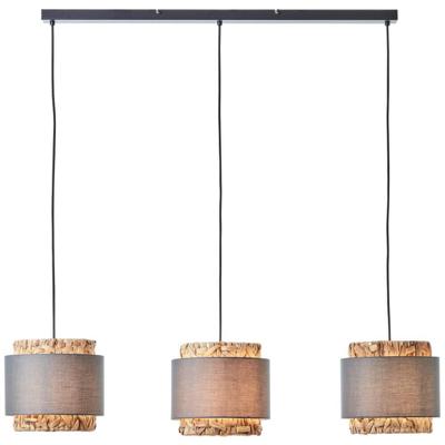 Brilliant Eetkamer hanglampWaterlilly rotan met grijze stof - 99827/22