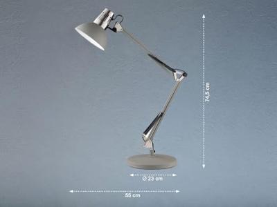 Fischer & Honsel Stoere bureaulampPit grijs - 98271