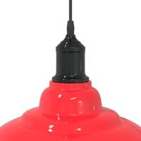Hanglamp in hoogte verstelbaar E27 31 cm metaal glanzend rood - thumbnail