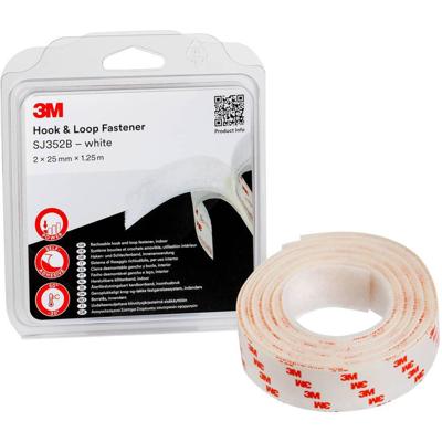 3M SJ352B Klittenband Om vast te plakken (l x b) 1.25 m x 25 mm Wit 1 stuk(s) 3M SJ352B Klittenband Om vast te plakken (l x b) 1.25 m x 25 mm Wit 1 stuk(s)
