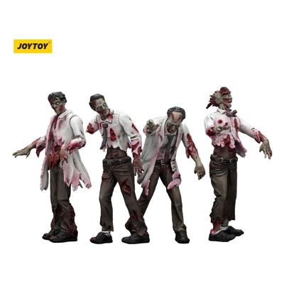 Zombie Dark Source Action Figures 4-Pack Scientists (Male) 8 cm