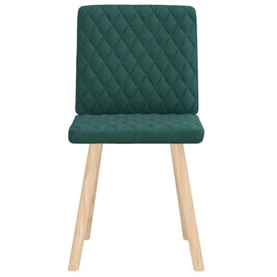 Eetkamerstoelen 2 st stof donkergroen