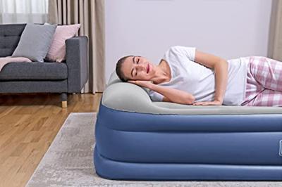 Bestway Dubbel Bed met Motor 203x152x46 cm Opblaasbaar en Camping 67630