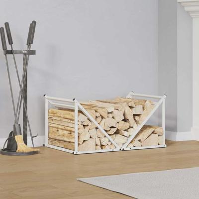 Brandhoutrek 70x43x34,5 cm koudgewalst staal wit