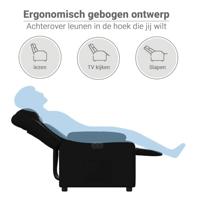 Fauteuil elektrisch verstelbaar kunstleer zwart - thumbnail