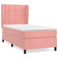 Boxspring met matras fluweel roze 80x200 cm - thumbnail