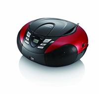 Lenco SCD-37 USB Rood Draagbare FM-radio CD- en USB-speler Rood - SCD-37 USB RED - thumbnail