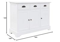 Dressoir met 3 deuren 105x35x77,5 cm MDF en grenenhout - thumbnail