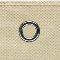 Opbergboxen 10 st 32x32x32 cm stof crmekleurig - thumbnail